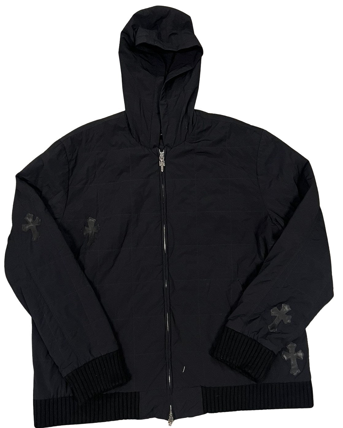 Chrome Hearts 'Black Patch' Nylon Zip-Up Jacket