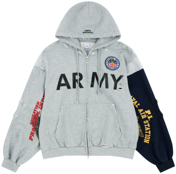 Protocol Index 'Army' Reconstructed Zip-Up