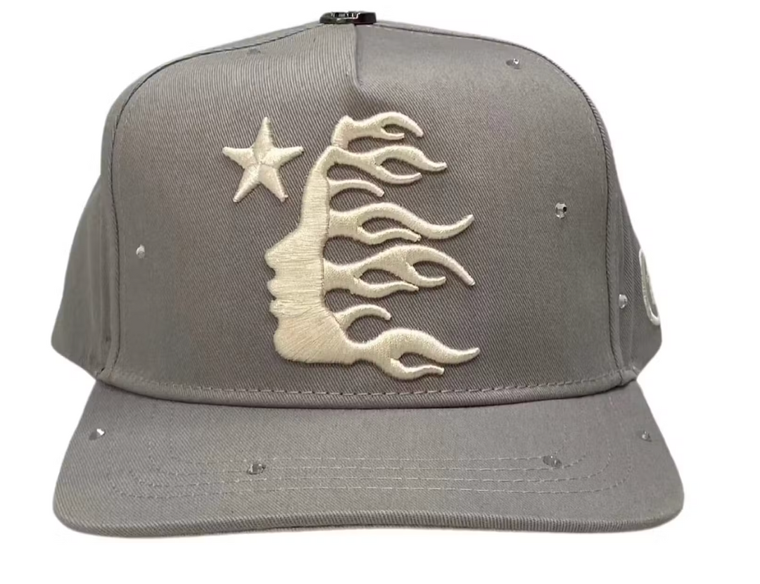 Hellstar Logo 'Rhinestone' Grey Cap
