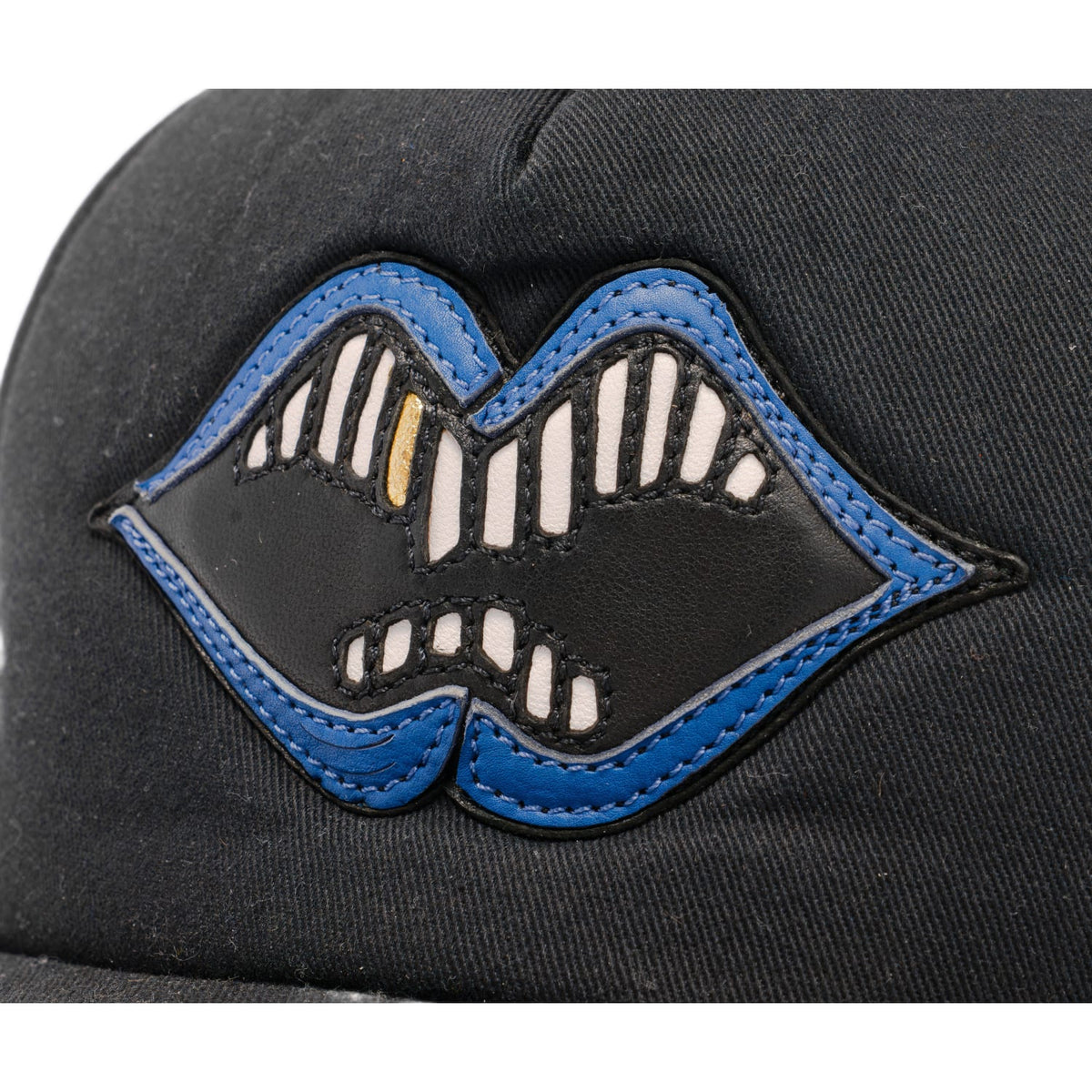 Chrome Hearts Matty Boy 'Blue Chomper' Leather Patch Hat