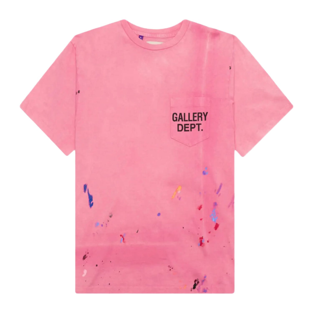 Gallery Dept. 'Paint Splatter' Pink Pocket Tee