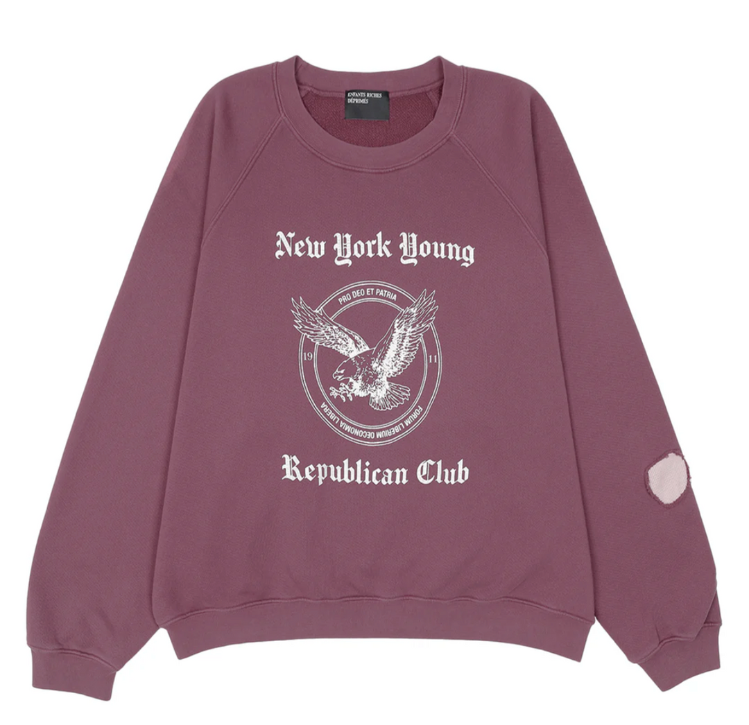Enfants Riches Déprimés 'Ney York YRC' Burgundy Crewneck