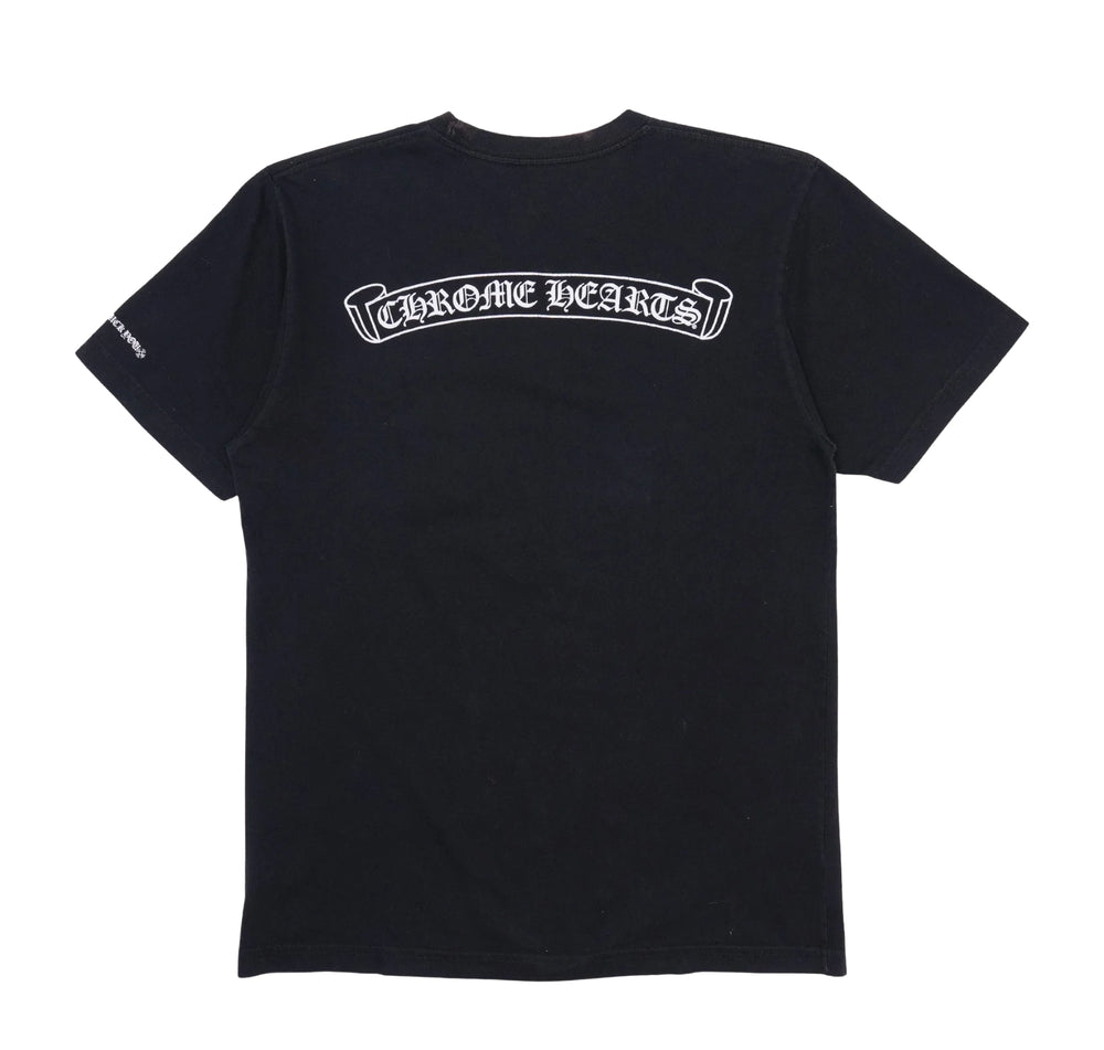 Chrome Hearts 'Scroll Logo' Black Pocket Tee