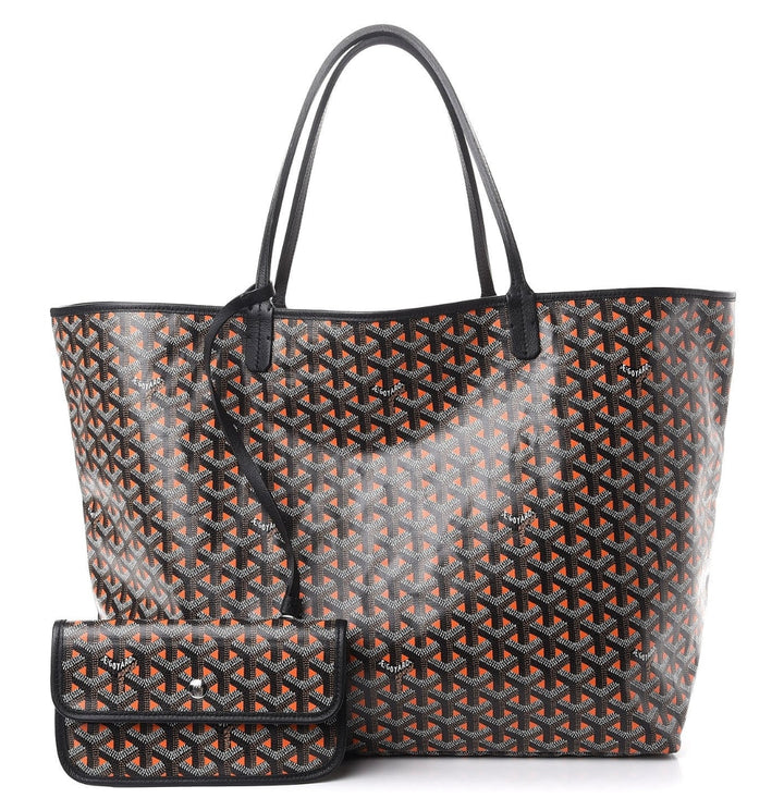 Goyard Goyardine 'Black/Orange' Saint Louis GM Bag