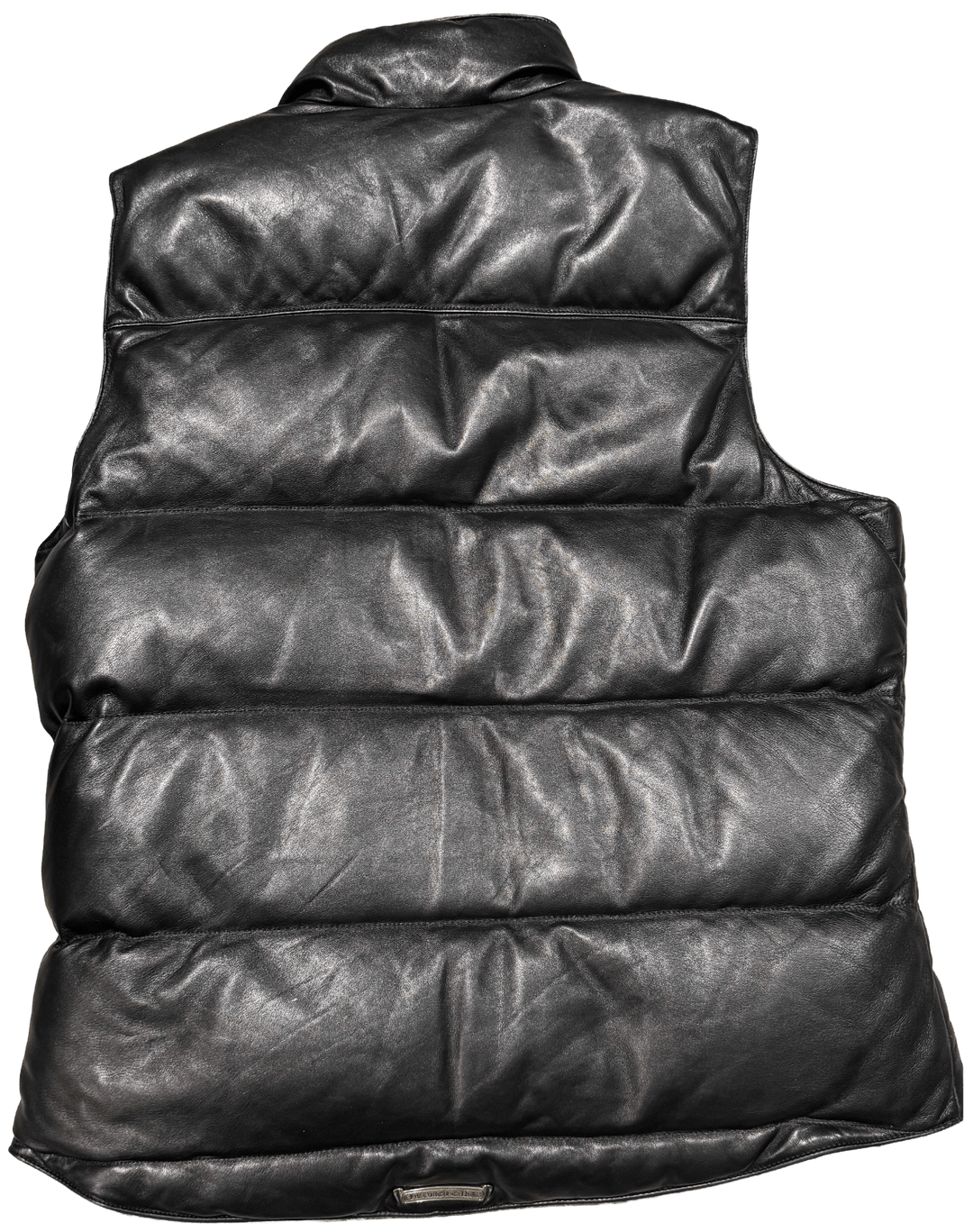 Chrome Hearts Leather Black Puffer Vest