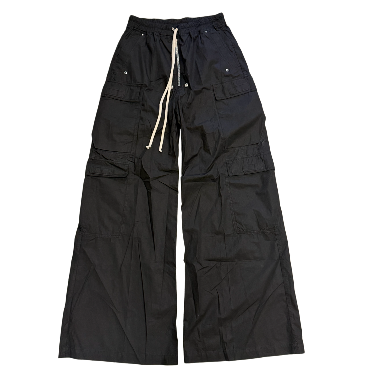 Rick Owens DRKSHDW 'Black' Lightweight Cotton Double Cargo Jumbo Bela Pants