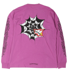 Chrome Hearts Matty Boy 'Spiderweb' Purple Longsleeve Tee