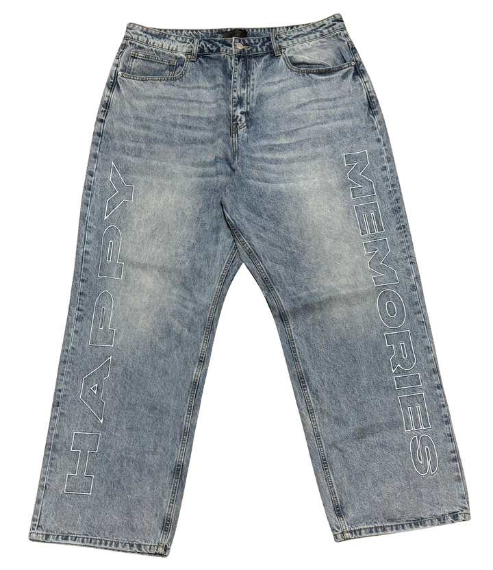 Happy Memories Don't Die HMDD 'HM' Blue Jeans