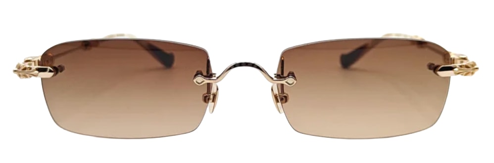 Chrome Hearts 'Pills III' Brown 18k Sunglasses