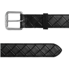 Bottega Veneta 'Black' Intrecciato Stamp Belt