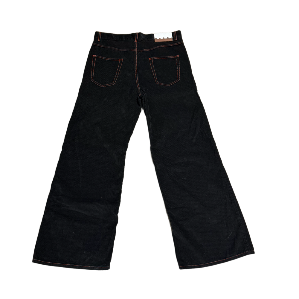 Marni 'Black' Wide Leg Corduroy Pants