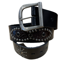 Studded 'Brown Snake' Black Belt