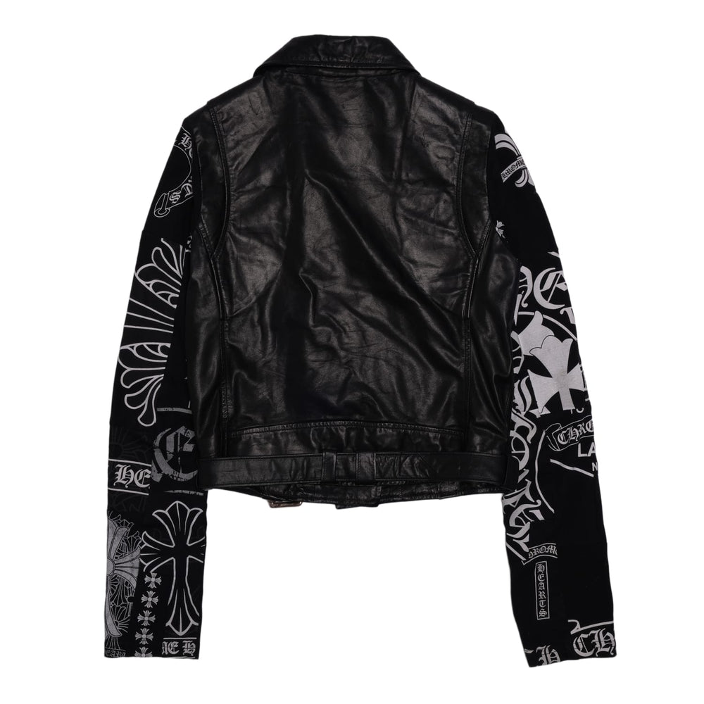 Chrome Hearts Women's 'Las Vegas Exclusive' Leather Black Biker Jacket