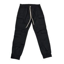 Rick Owens 'Black' Waxed Cargo Jogger Pants