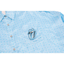 Chrome Hearts Rolling Stones Blue 'Silk' Button Up Shirt
