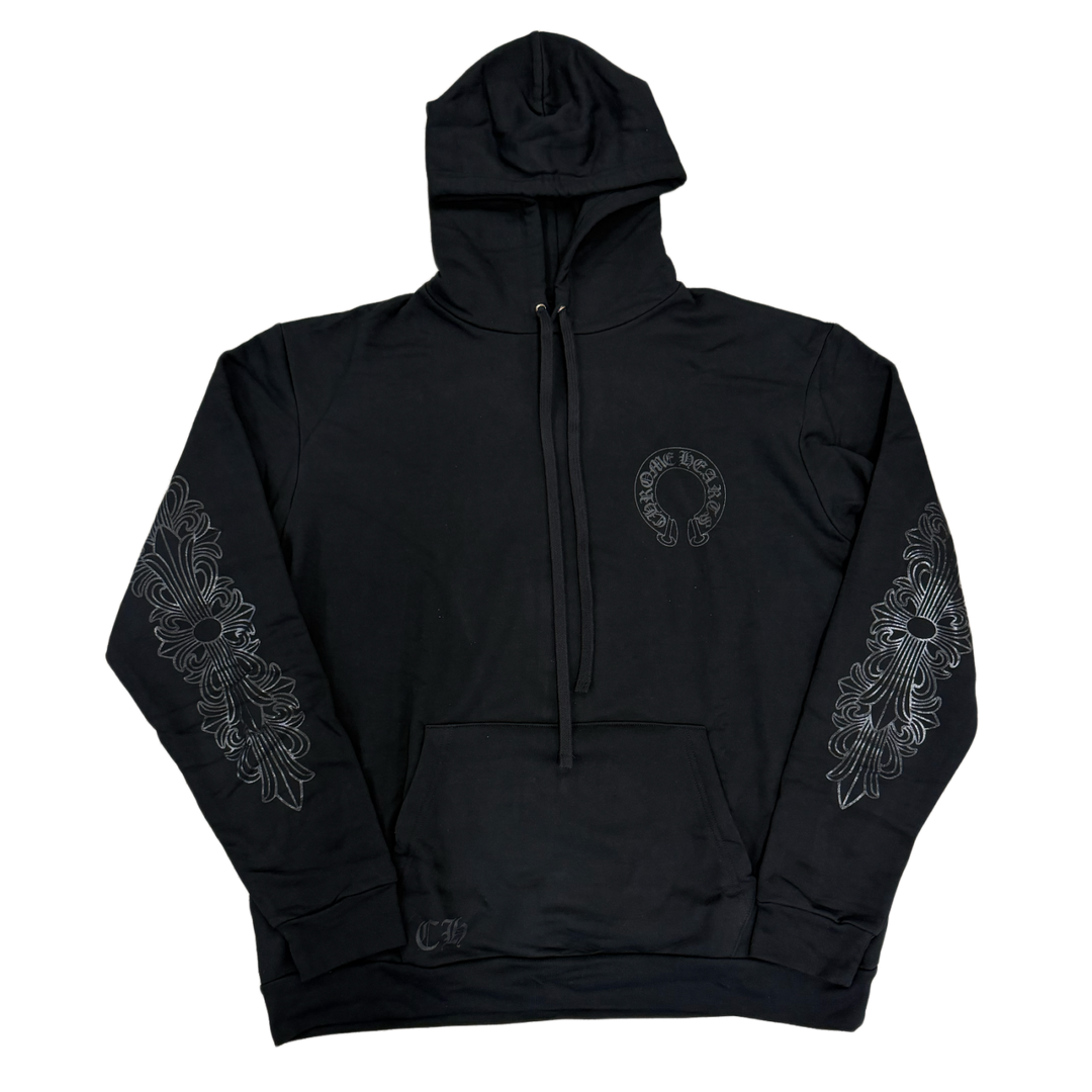 Chrome Hearts 'Blacked Out' Horseshoe Logo Hoodie