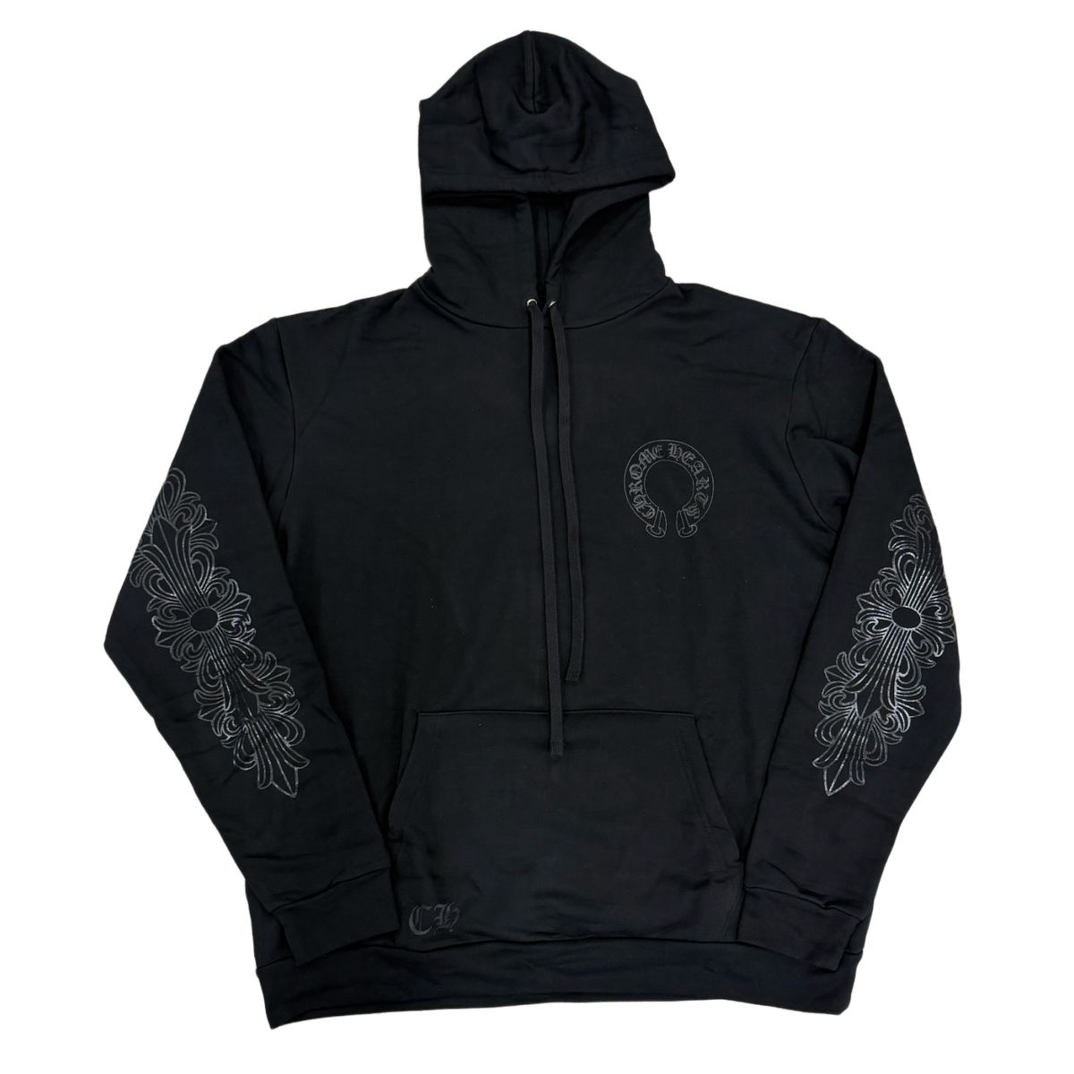 Chrome Hearts 'Blacked Out' Horseshoe Logo Hoodie