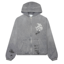 Paly 'Carrying The Message' Light Grey Zip-Up Hoodie