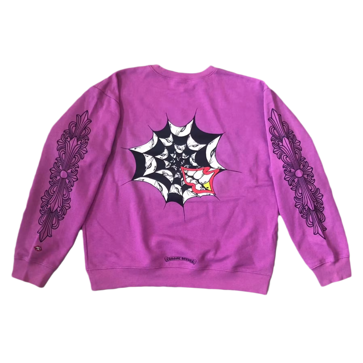 Chrome Hearts Matty Boy 'Purple' Spider Web Crewneck