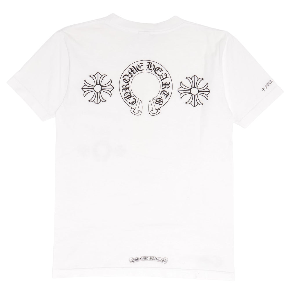 Chrome Hearts Vintage 'White' Horseshoe Plus Cross Tee