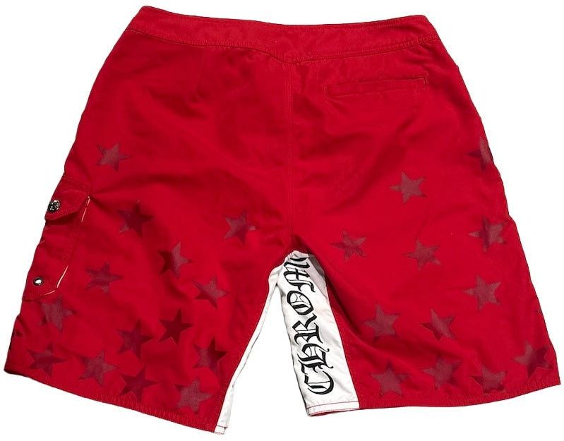 Chrome Hearts 'Black Patches' Red Boxing Shorts