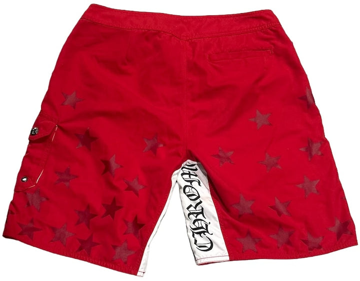 Chrome Hearts 'Black Patches' Red Boxing Shorts