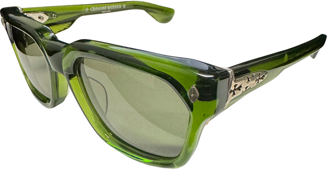 Chrome Hearts 'Sniffer' Green Crystal Glasses