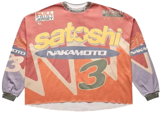 Satoshi Nakamoto 'Red' Speedway Long-Sleeve T-Shirt