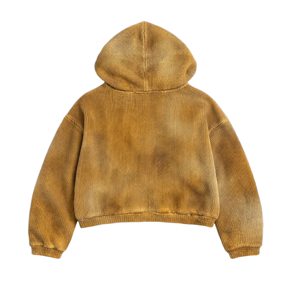 Gold+Vintage Gallery Raspberry Hills 'Distressed' Waffle Thermal Zip-Up
