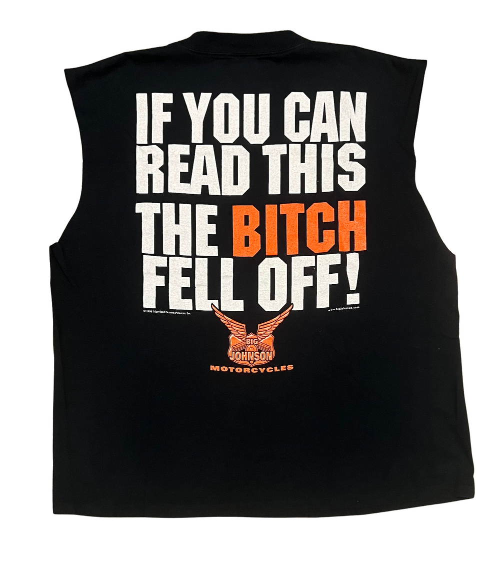 Big Johnson Motorcycles 'Black' Vintage Cutoff Tee