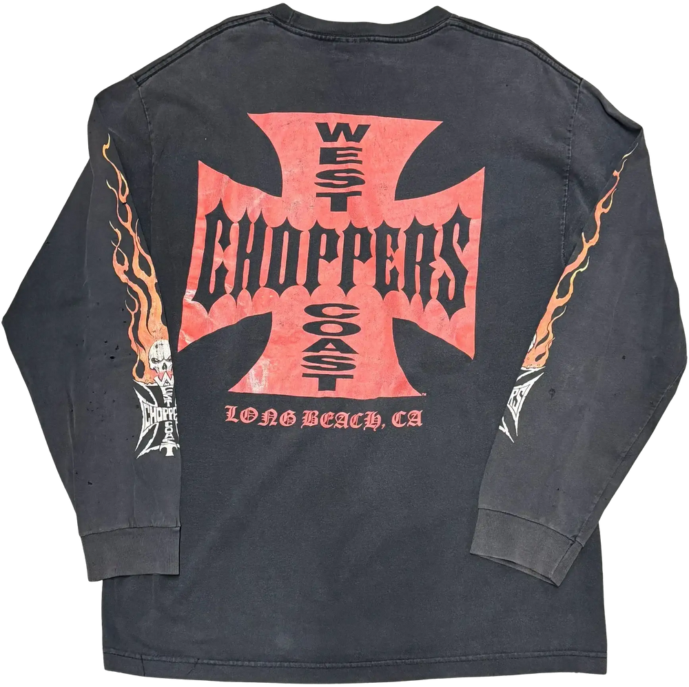 West Coast Choppers 'CFL' Black Vintage Longsleeve Tee