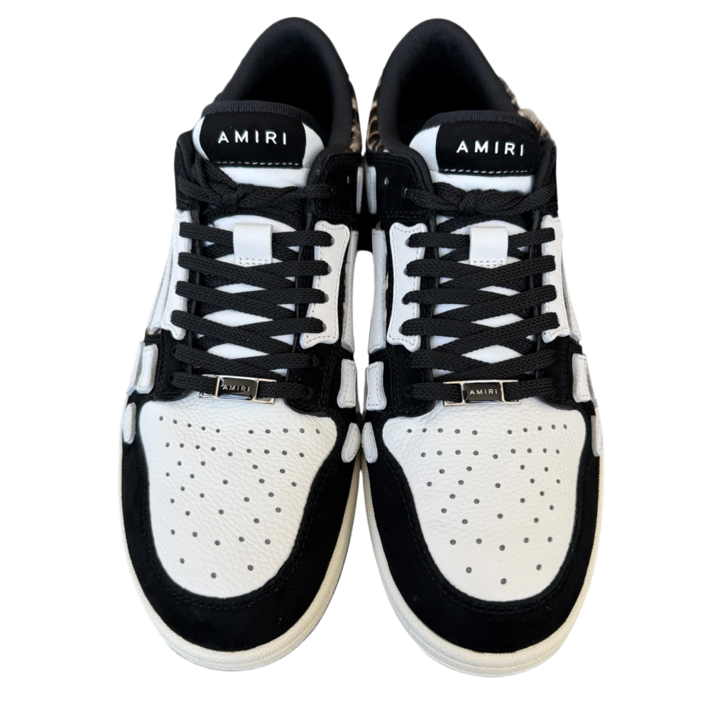 Amiri 'Black' Leopard Skeleton Low Top Sneakers