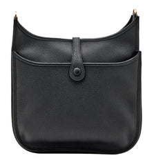 Hermès 'Black' Clemence Evelyne 3 PM 29 Bag