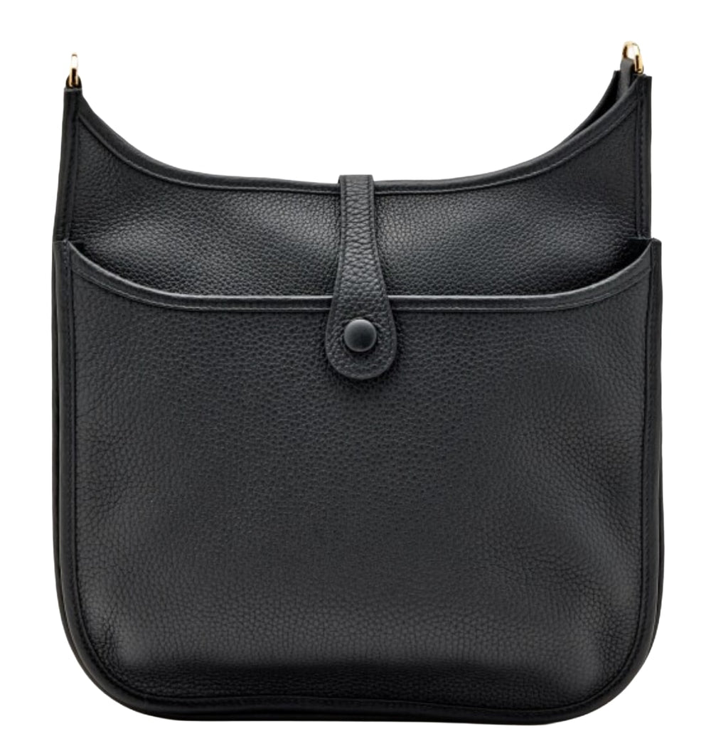 Hermès 'Black' Clemence Evelyne 3 PM 29 Bag