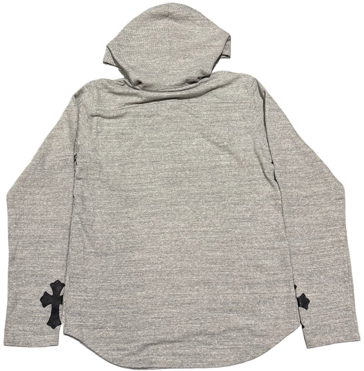 Chrome Hearts 'Grey' Cross Patch Quarter Zip Hoodie