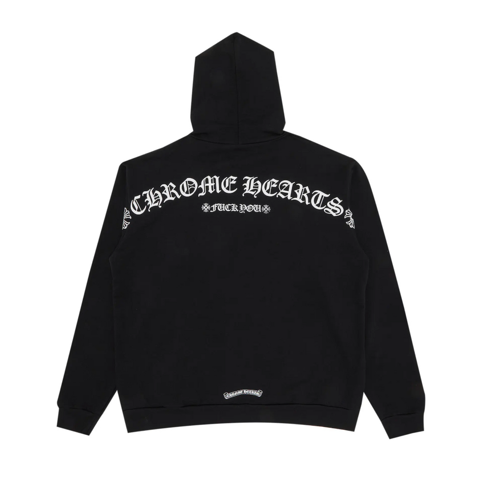 Chrome Hearts 'T Bar' Logo F*ck You Black Hoodie