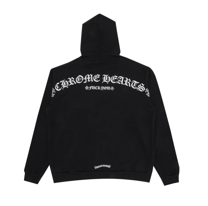 Chrome Hearts 'T Bar' Logo F*ck You Black Hoodie