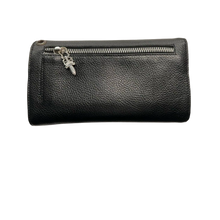 Chrome Hearts 'Black' Leather Wave Wallet Long