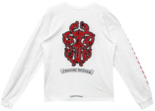 Chrome Hearts 'Red Floral Dagger' White Longsleeve