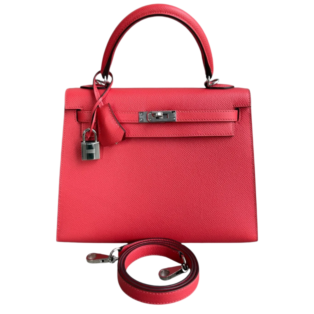 Hermès 'Bougainvillea Epsom' Palladium Hardware Kelly 25 Bag