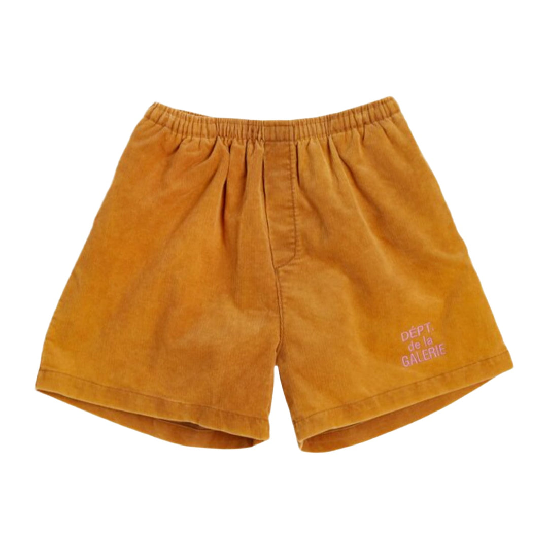 Gallery Dept. 'Vintage Corduroy' Pink Logo Brown Shorts