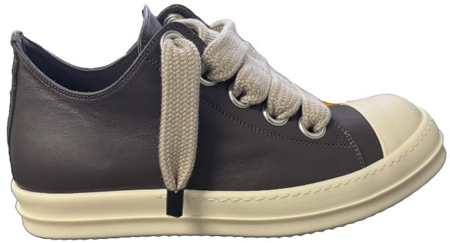 Rick Owens 'Dark Dust' Leather Jumbo Lace Low Sneakers