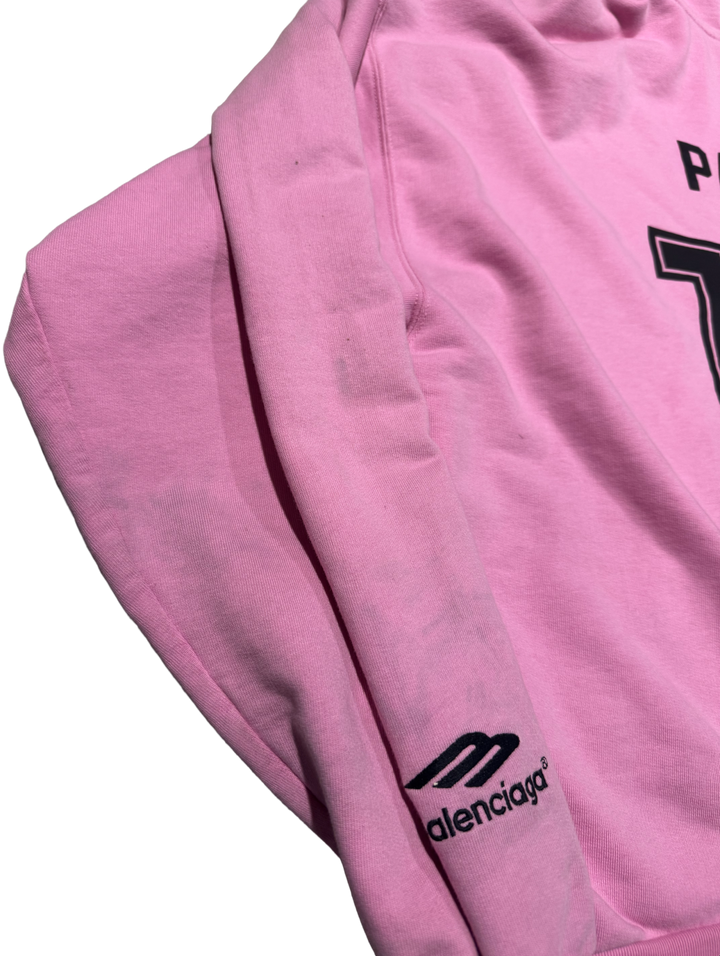 Balenciaga 'Pink Paris' Soccer Zip Up Hoodie