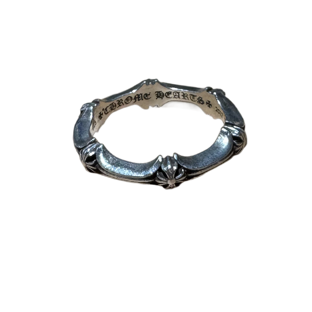 Chrome Hearts 'Silver' Bone and Plus Ring
