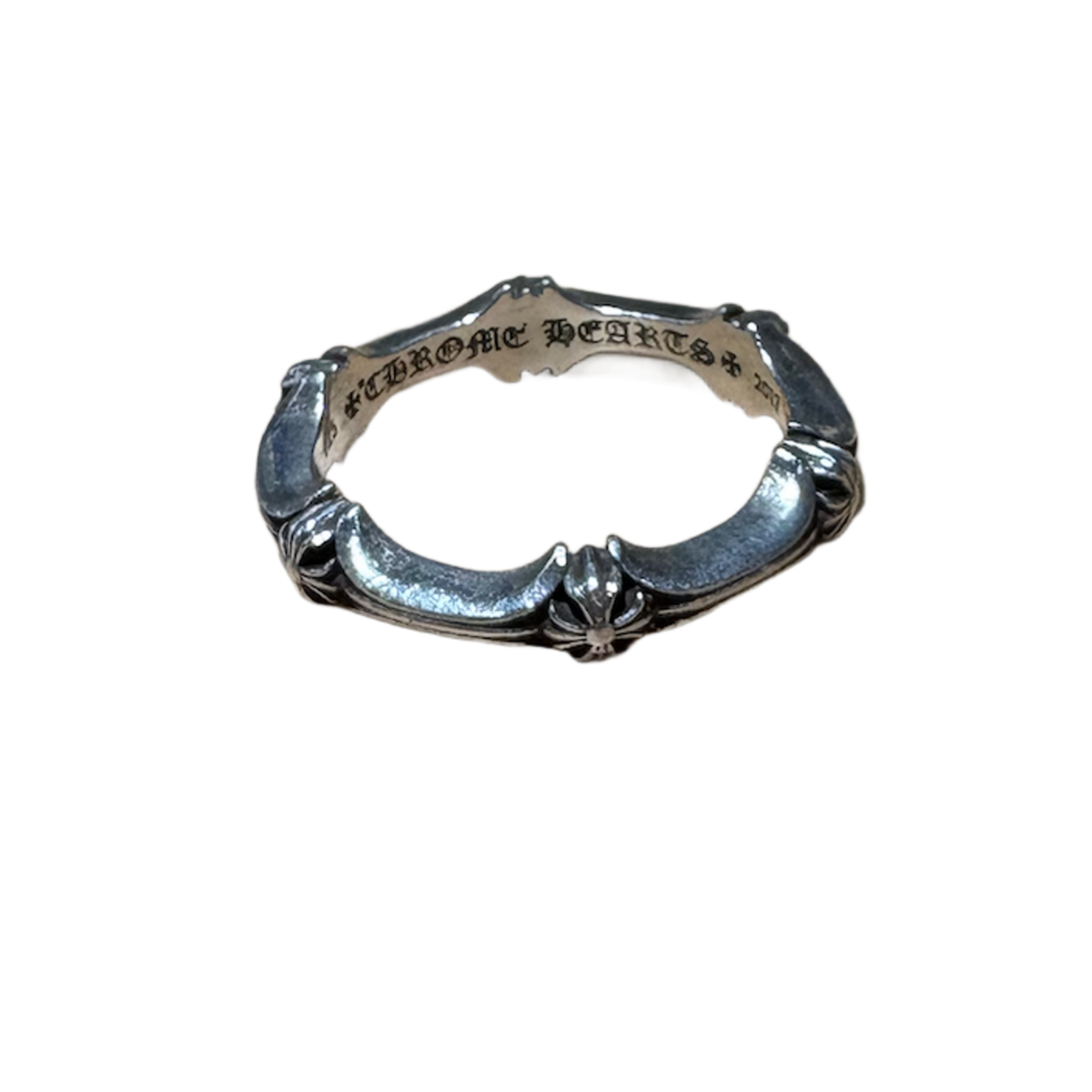 Chrome Hearts 'Silver' Bone and Plus Ring