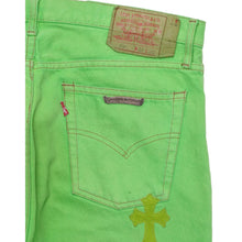 Chrome Hearts 'Green' 29 Patch Jeans