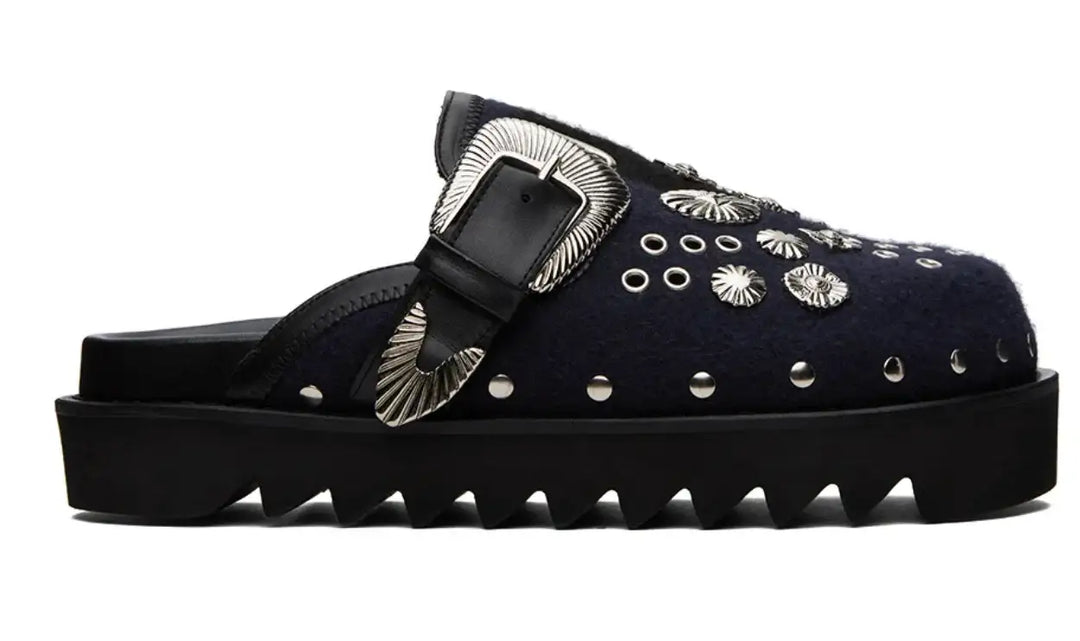 Toga Virilis Black & Navy Studded Loafers