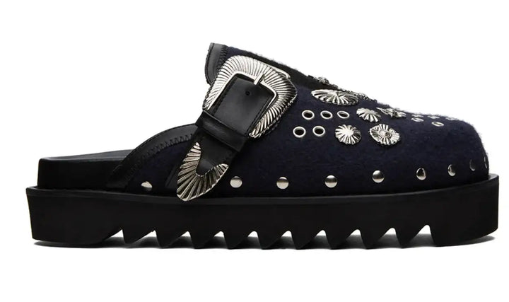 Toga Virilis Black & Navy Studded Loafers