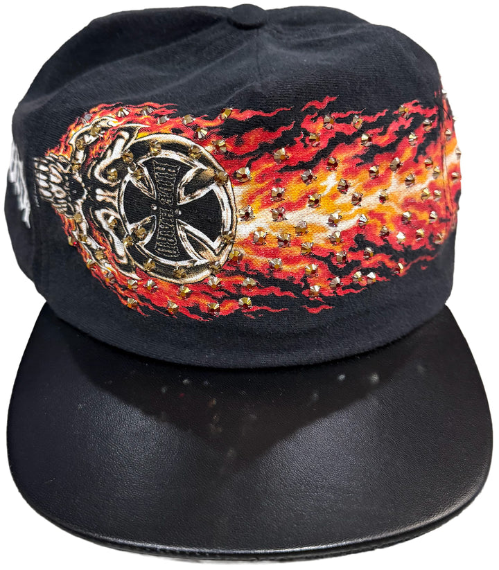 Bossi 'Flaming Ride Hard' Rhinestone Snapback Hat