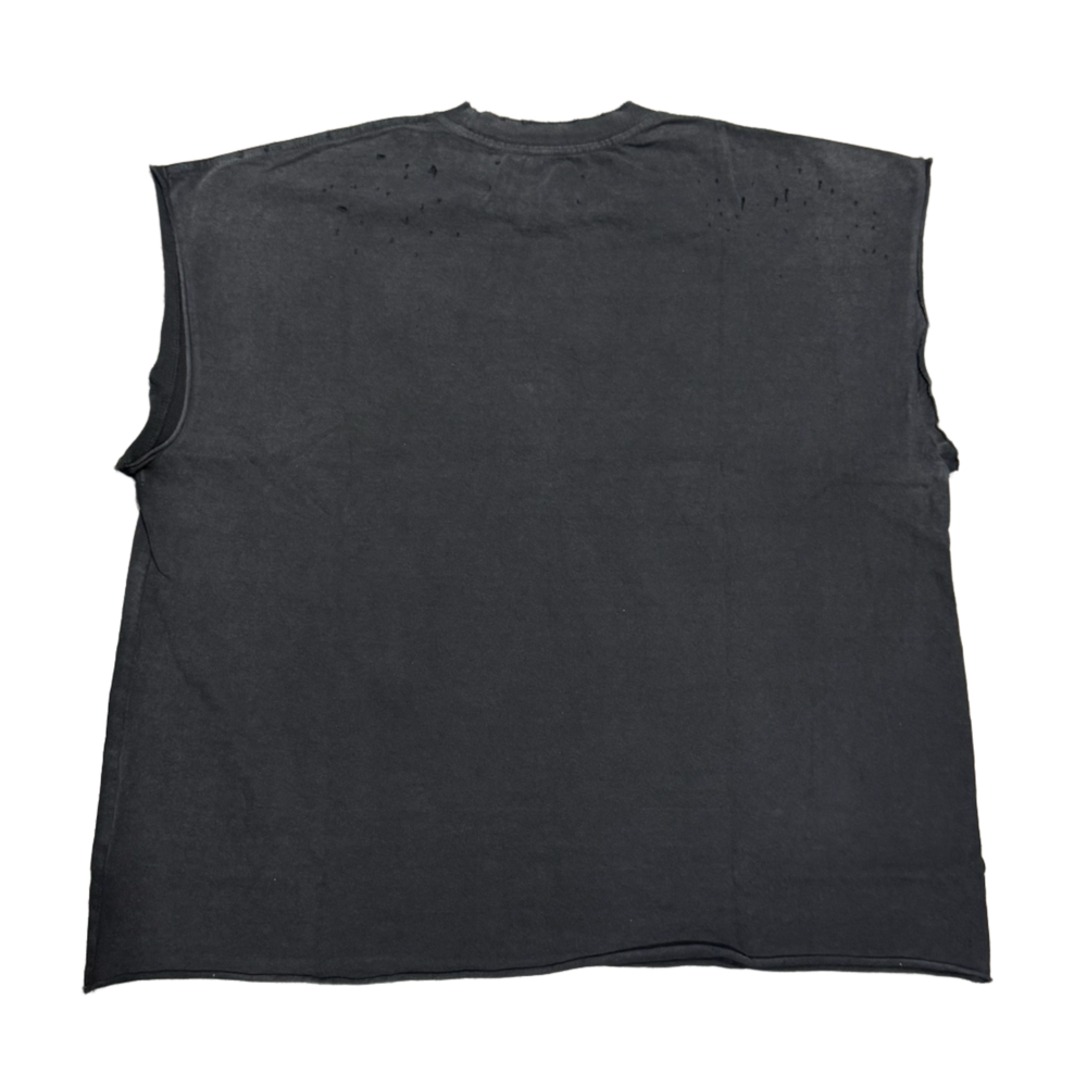 Satoshi Nakamoto 'Million Bucks' Washed Black Cutoff Tee